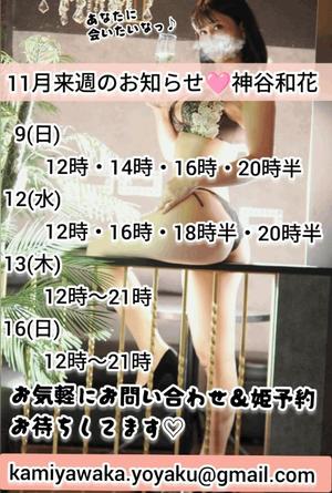 神谷和花の写メ日記｜ハールブルク 吉原高級店ソープ